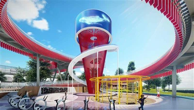 Õues lõbustusvõimalus koos tunneli slaidi- ja kopsakapilvega